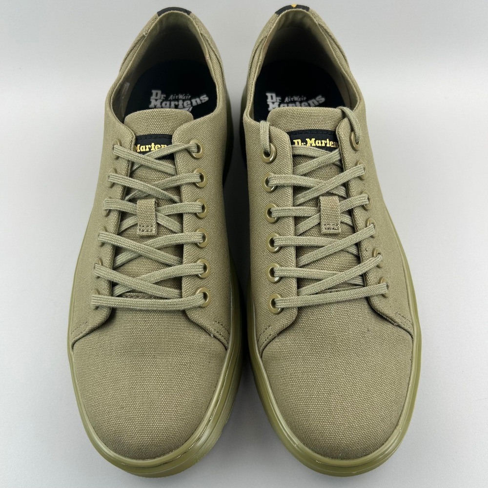 Dr. Martens Dante Canvas Men Size 8 / Women Size 9 Muted Olive Green Shoes NEW - Picture 3 of 6